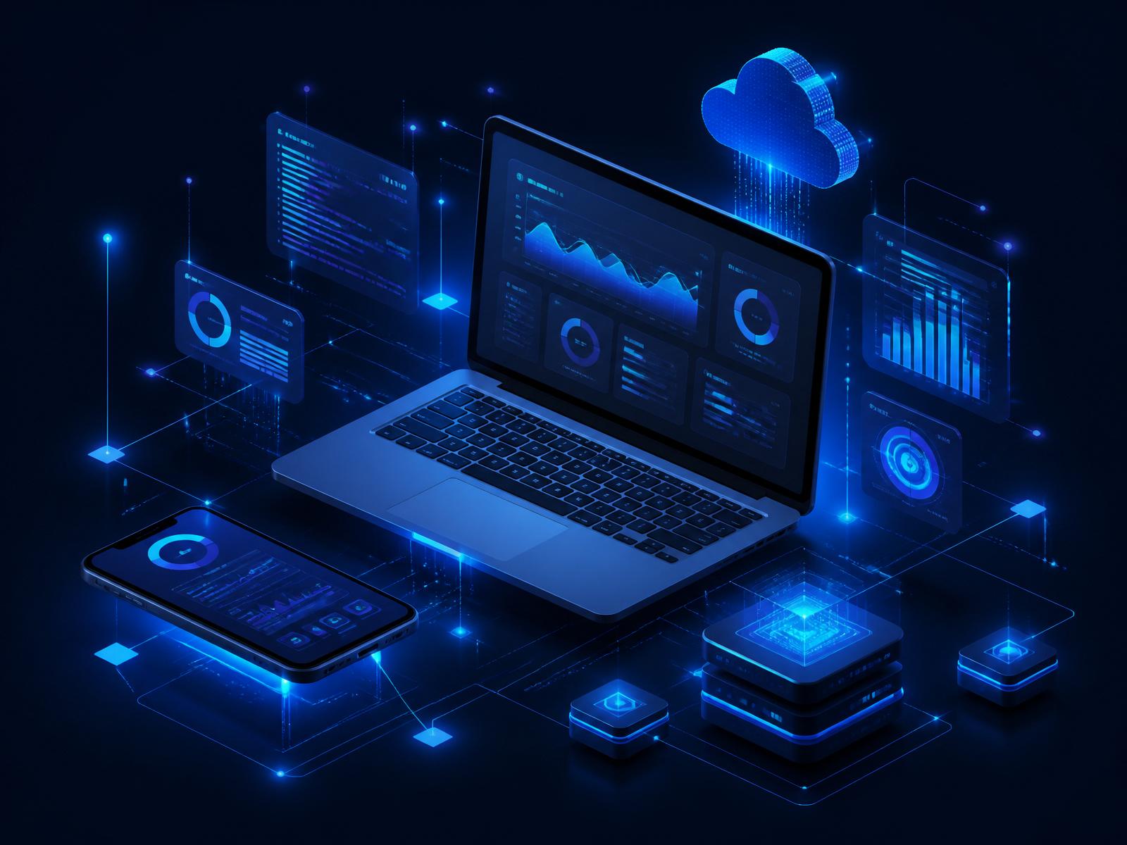 Modern technology dashboard illustration